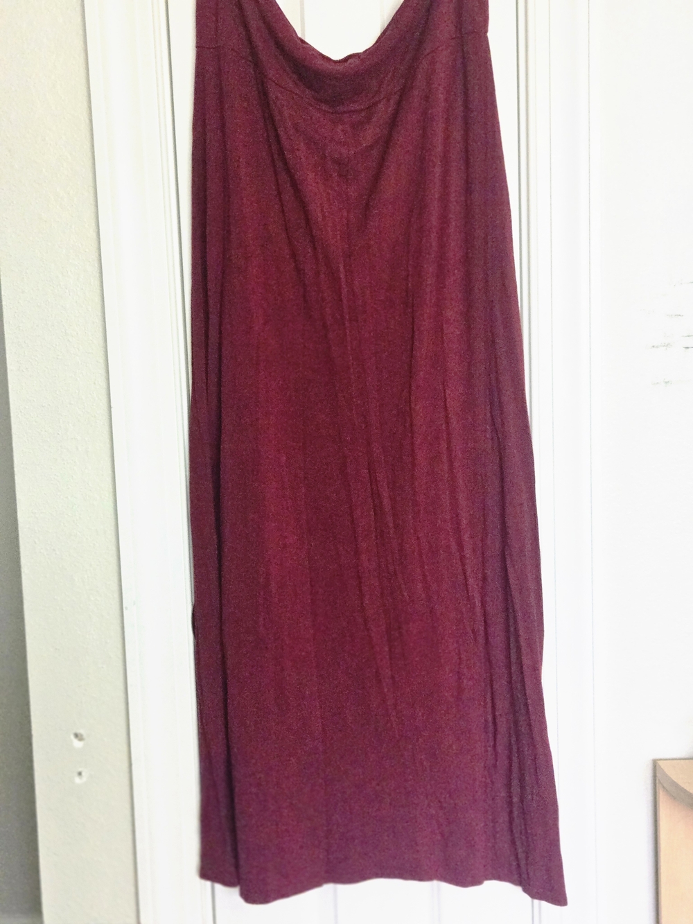 Women's Long Maroon Maxi Skirt